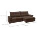 Sofá 4 Lugares Retrátil e Reclinável com USB Flexforma Triton Veludo Chocolate 250 cm