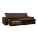 Sofá 5 Lugares Retrátil e Reclinável Flexforma Premier Veludo Chocolate 290 cm