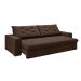 Sofá 5 Lugares Retrátil e Reclinável Flexforma Premier Veludo Chocolate 290 cm