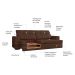 Sofá 5 Lugares Retrátil e Reclinável Flexforma Versalhes Veludo Chocolate 290 cm