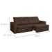 Sofá 5 Lugares Retrátil e Reclinável Flexforma Versalhes Veludo Chocolate 290 cm