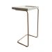 Mesa De Apoio Lateral Para Sofá Ou Cama Branca E Cobre
