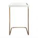 Mesa De Apoio Lateral Para Sofá Ou Cama Branca E Cobre