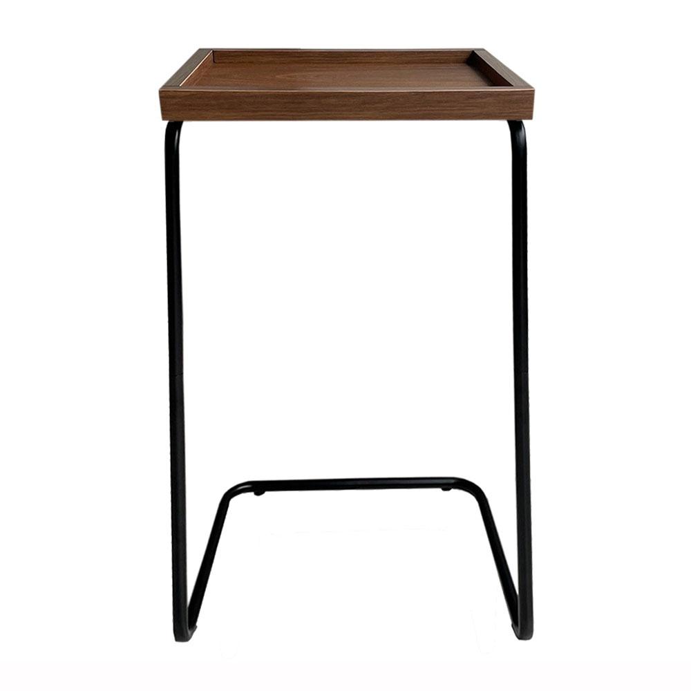 Mesa De Apoio Lateral Para Sofá Ou Cama Castanho E Preta