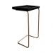 Mesa De Apoio Lateral Para Sofá Ou Cama Preta E Cobre