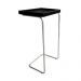 Mesa De Apoio Lateral Para Sofá Ou Cama Preta E Prata