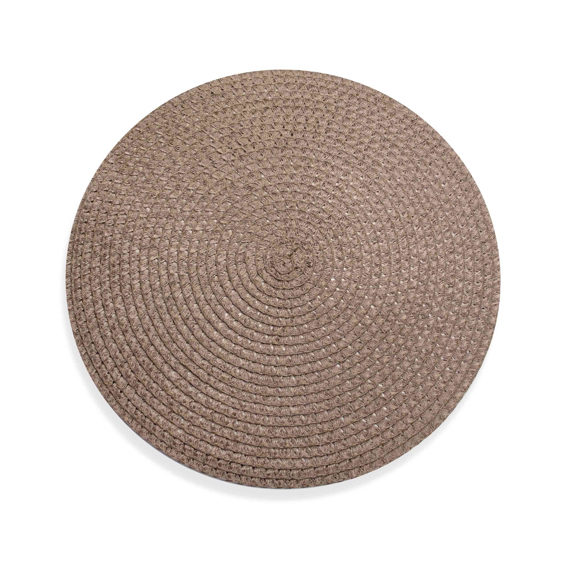 Jogo Americano Redondo de Plástico Marrom 38 cm - D'Rossi