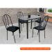[OUTLET] Conjunto de Mesa com 4 Cadeiras Genebra Preto