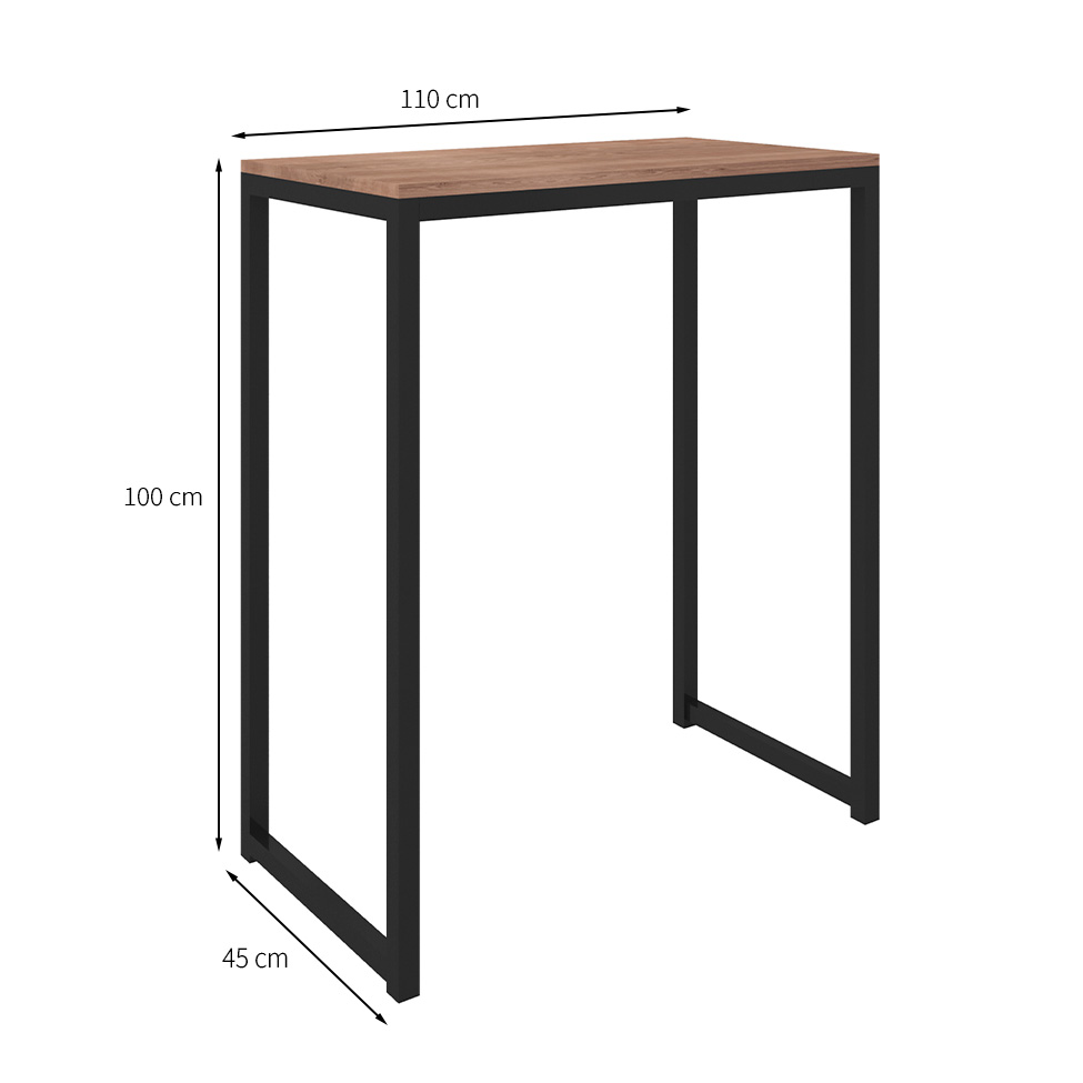 Aparador Aura Preto e Barona 110 cm