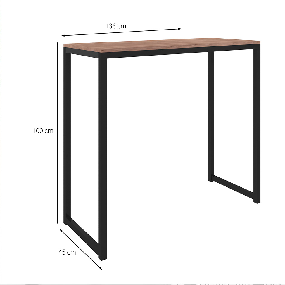 Aparador Aura Preto e Barona 136 cm