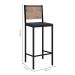 Conjunto com 2 Banquetas Aura Preto e Barona