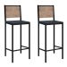 Conjunto com 2 Banquetas Aura Preto e Barona