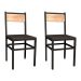 Conjunto com 2 Cadeiras de Jantar Curitiba Preto e Barona