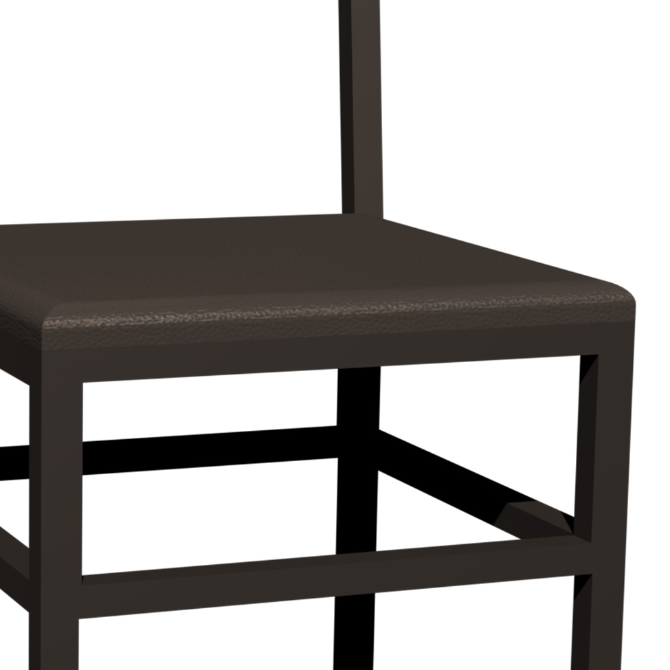 Conjunto com 2 Cadeiras de Jantar Curitiba Preto e Barona