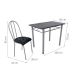 Conjunto de Mesa Genebra com 4 Cadeiras Alicante Branco Liso e Preto Floral
