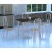 Conjunto de Mesa Genebra com 4 Cadeiras Madri Branco Prata E Preto Listrado