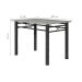 Conjunto de Mesa Granada com 6 Cadeiras Madri Preto e Nature Bege GR