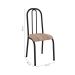 Conjunto de Mesa Granada com 6 Cadeiras Madri Preto e Nature Bege GR