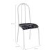 Conjunto de Mesa Malaga com 4 Cadeiras Alicante Branco e Preto