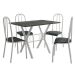 Conjunto de Mesa Miame 110 cm com 4 Cadeiras Madri Branco e Mesclado Petróleo