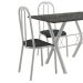 Conjunto de Mesa Miame 110 cm com 4 Cadeiras Madri Branco e Mesclado Petróleo