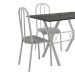 Conjunto de Mesa Miame 110 cm com 4 Cadeiras Madri Branco e Vegetale