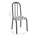 Conjunto de Mesa Miame 110 cm com 4 Cadeiras Madri Preto e Branco Floral