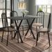 Conjunto de Mesa Miame 110 cm com 4 Cadeiras Madri Preto e Nature Bege