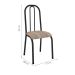 Conjunto de Mesa Miame 110 cm com 4 Cadeiras Madri Preto e Nature Bege