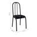 Conjunto de Mesa Miame 110 cm com 4 Cadeiras Madri Preto e Preto Floral