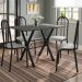 Conjunto de Mesa Miame 110 cm com 4 Cadeiras Madri Preto e Vegetale