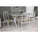 Conjunto de Mesa Miame 150 cm com 6 Cadeiras Madri Branco e Nature Bege