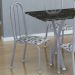 Conjunto de Mesa Miame com 6 Cadeiras Madri Branco Prata e Branco Floral