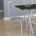 Conjunto de Mesa Miame com 6 Cadeiras Madri Branco e Branco Floral