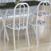 Conjunto de Mesa Miame com 6 Cadeiras Madri Branco e Branco Floral