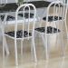Conjunto de Mesa Miame com 6 Cadeiras Madri Branco e Preto Floral