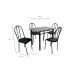 Conjunto de Mesa com 4 Cadeiras Genebra Preto