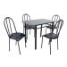 Conjunto de Mesa com 4 Cadeiras Genebra Preto Floral