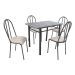 Conjunto de Mesa com 4 Cadeiras Genebra Preto e Nature