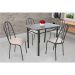 Conjunto de Mesa com 4 Cadeiras Genebra Preto e Nature