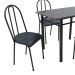 Conjunto de Mesa com 4 Cadeiras Genebra Preto e Petróleo