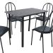 Conjunto de Mesa com 4 Cadeiras Genebra Preto e Petróleo