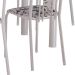 Conjunto de Mesa com 6 Cadeiras Granada Branco Liso e Branco Floral
