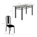 Conjunto de Mesa com 6 Cadeiras Granada Preto Liso GR