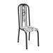 Conjunto de Mesa com 6 Cadeiras Granada Preto e Branco Floral GR
