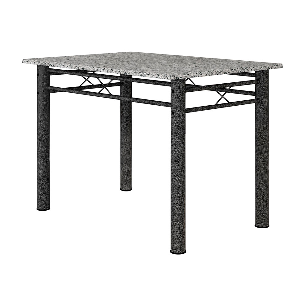 Conjunto de Mesa com 6 Cadeiras Granada Preto e Branco Floral GR
