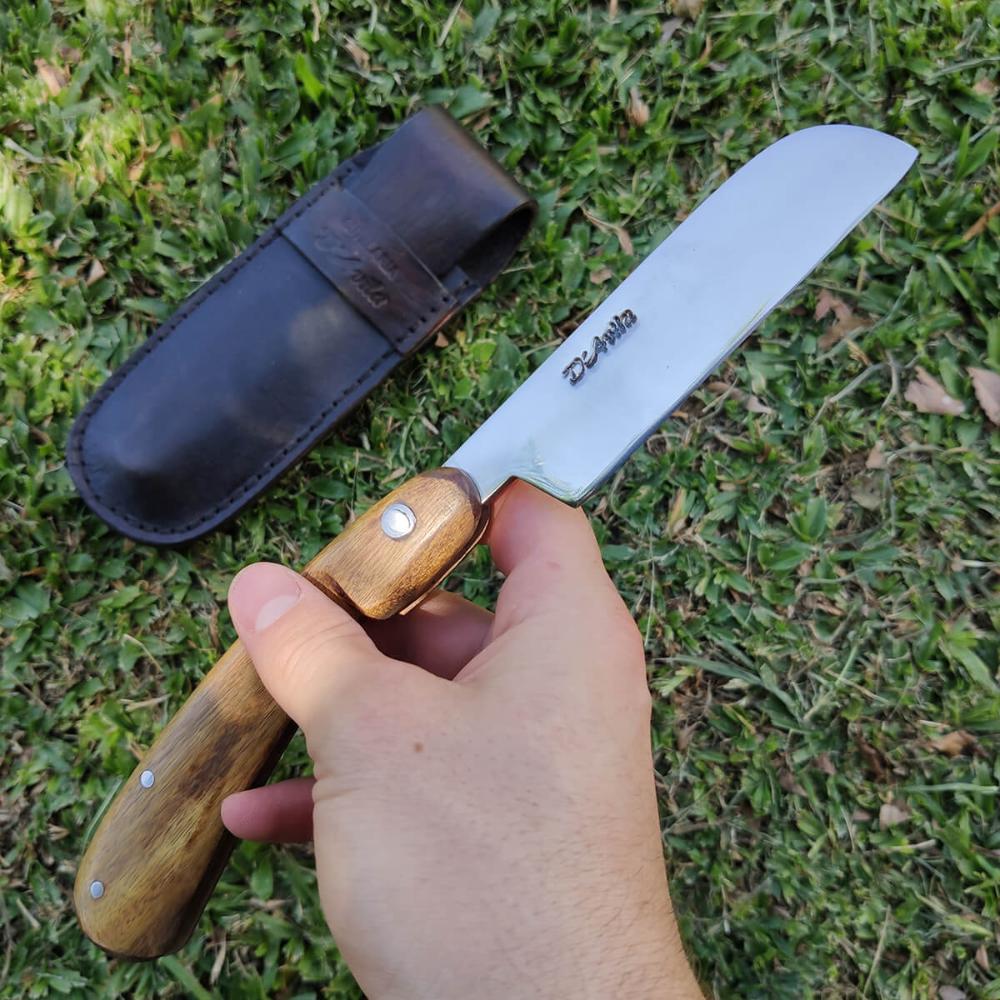Navalha para Barba de Barbeiro Reta Retrátil Artesanal 6' D'