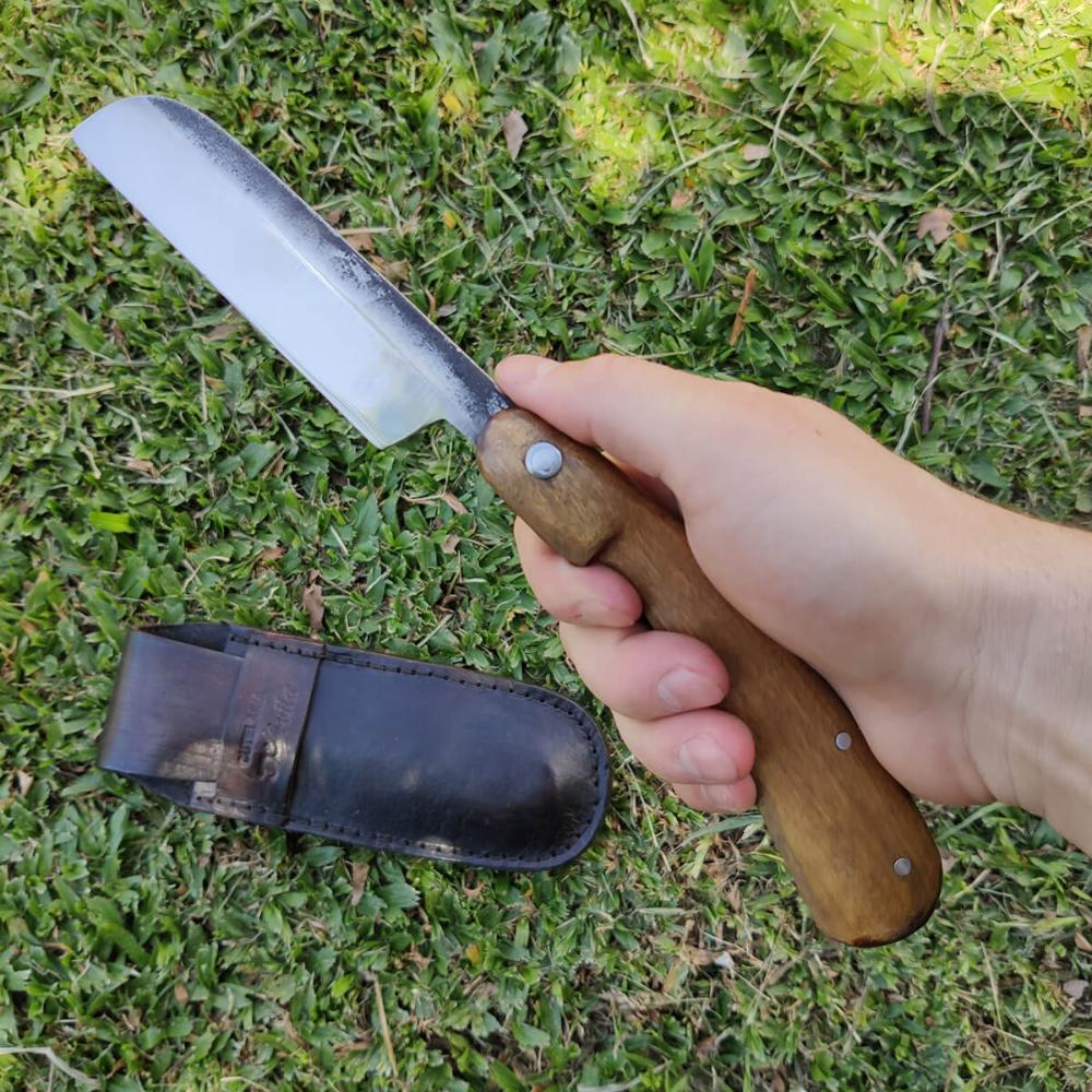 Navalha para Barba de Barbeiro Reta Retrátil Artesanal 6' D'