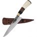 2 Facas Modelo Tesoura de Tosquia Artesanal 7' Gaúcha Churrasco Carbono 1070 Chifre Madeira Osso