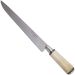 Faca Churrasco 10'' Aço Carbono Bainha Couro Cabo Osso Oval